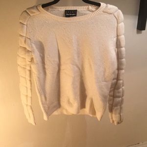 The Kooples SPORT White Wool Sweater Knit L